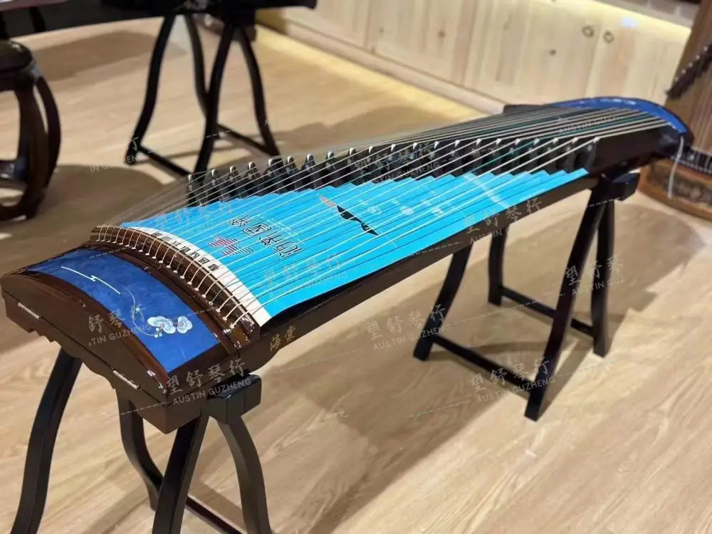 Haitang Guzheng 海棠国乐古筝 carved paulownia with embroidery 刺绣挖筝 Ruyi 如一 East Indian Rosewood 阔叶黄檀