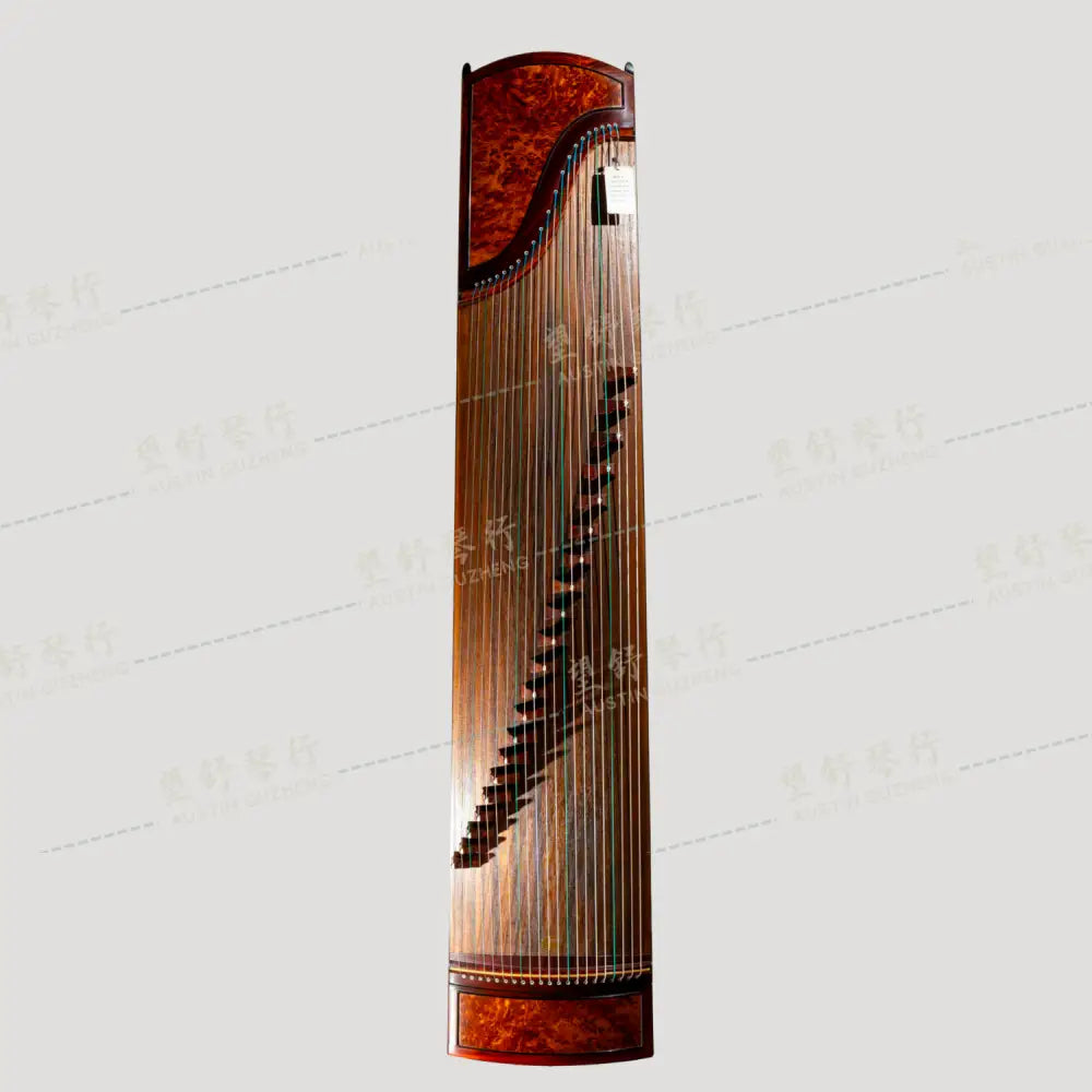 Huali Guzheng 上海华黎古筝 Zambia Rosewood With Knot Veneer 血檀木瘤 Zambia Rosewood 血檀