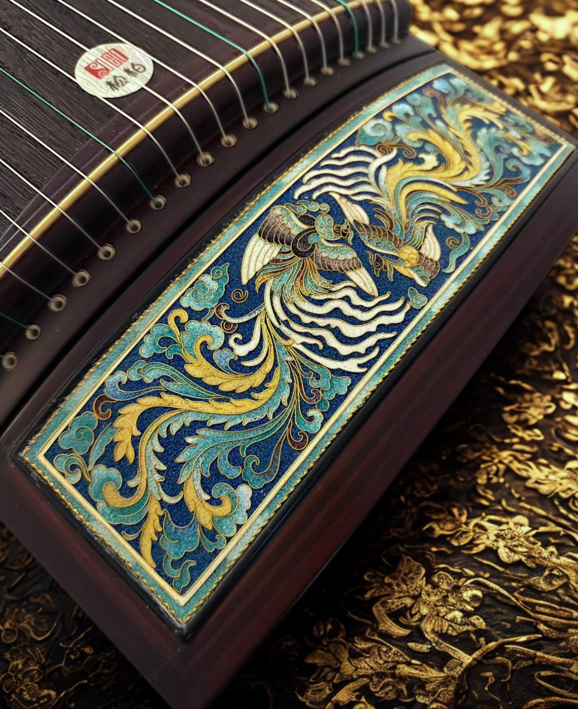 Songbo guzheng 松柏古筝｜掐丝珐琅敦煌双凤纹 Dunhuang Double Phoenix