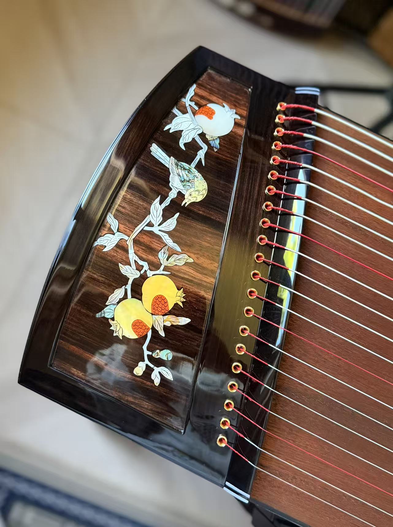 Zhuque Guzheng 613 135cm Pomegranate Travel Sized  西安朱雀古筝 613 小型便携旅行式 榴花如丹