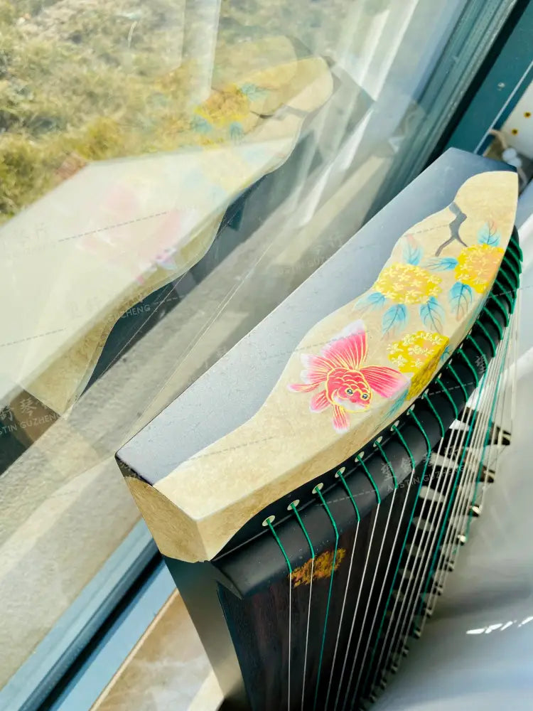 Haitang Guzheng 海棠古筝 110cm Hand Painted with Gold Foil 110厘米纯手绘金箔 ｜锦鲤 Jinli East Indian Rosewood 阔叶黄檀