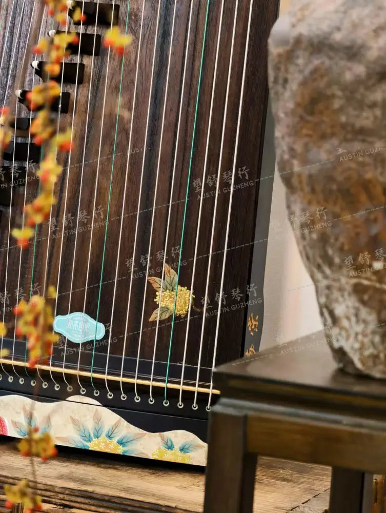 Haitang Guzheng 海棠古筝 110cm Hand Painted with Gold Foil 110厘米纯手绘金箔 ｜锦鲤 Jinli East Indian Rosewood 阔叶黄檀