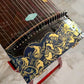 Haitang Guzheng 海棠古筝 single piece carved Hand Painted with mineral paint and gold foil 整挖岩彩金箔手绘-碧海潮生 Rising Tides East