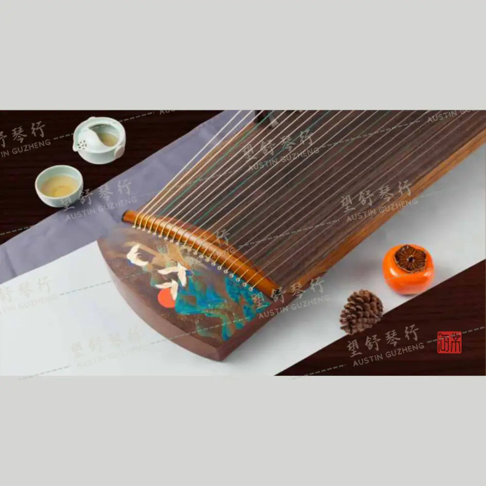Haitang Guzheng 海棠国乐古筝 135cm Dusk LuoXia 落霞 East Indian Rosewood 阔叶黄檀