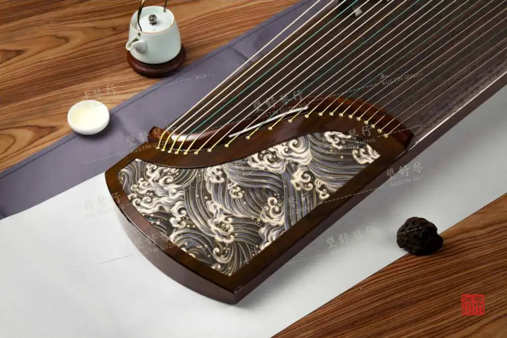 Haitang Guzheng 海棠国乐古筝 carved paulownia 挖筝 Guantao 观涛 East Indian Rosewood 阔叶黄檀
