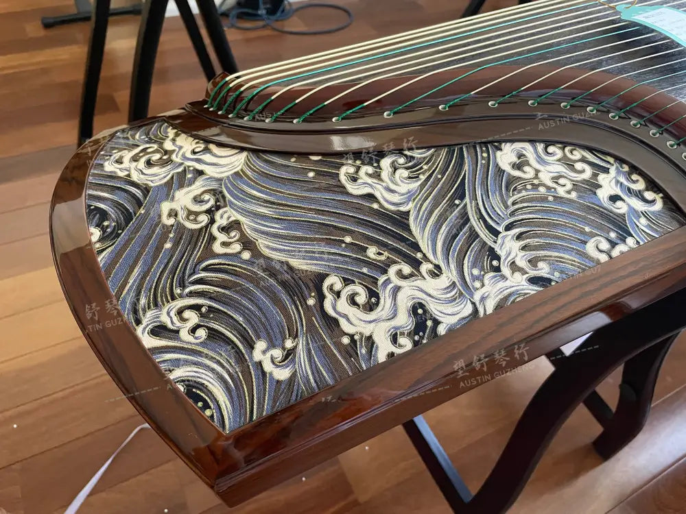 Haitang Guzheng 海棠国乐古筝 carved paulownia 挖筝 Guantao 观涛 East Indian Rosewood 阔叶黄檀