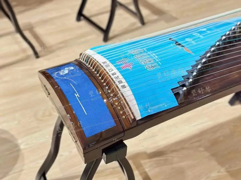 Haitang Guzheng 海棠国乐古筝 carved paulownia with embroidery 刺绣挖筝 Ruyi 如一 East Indian Rosewood 阔叶黄檀