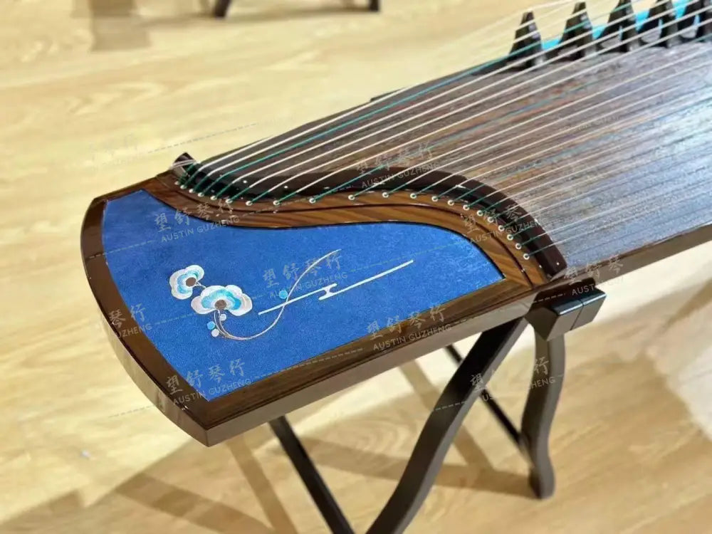 Haitang Guzheng 海棠国乐古筝 carved paulownia with embroidery 刺绣挖筝 Ruyi 如一 East Indian Rosewood 阔叶黄檀