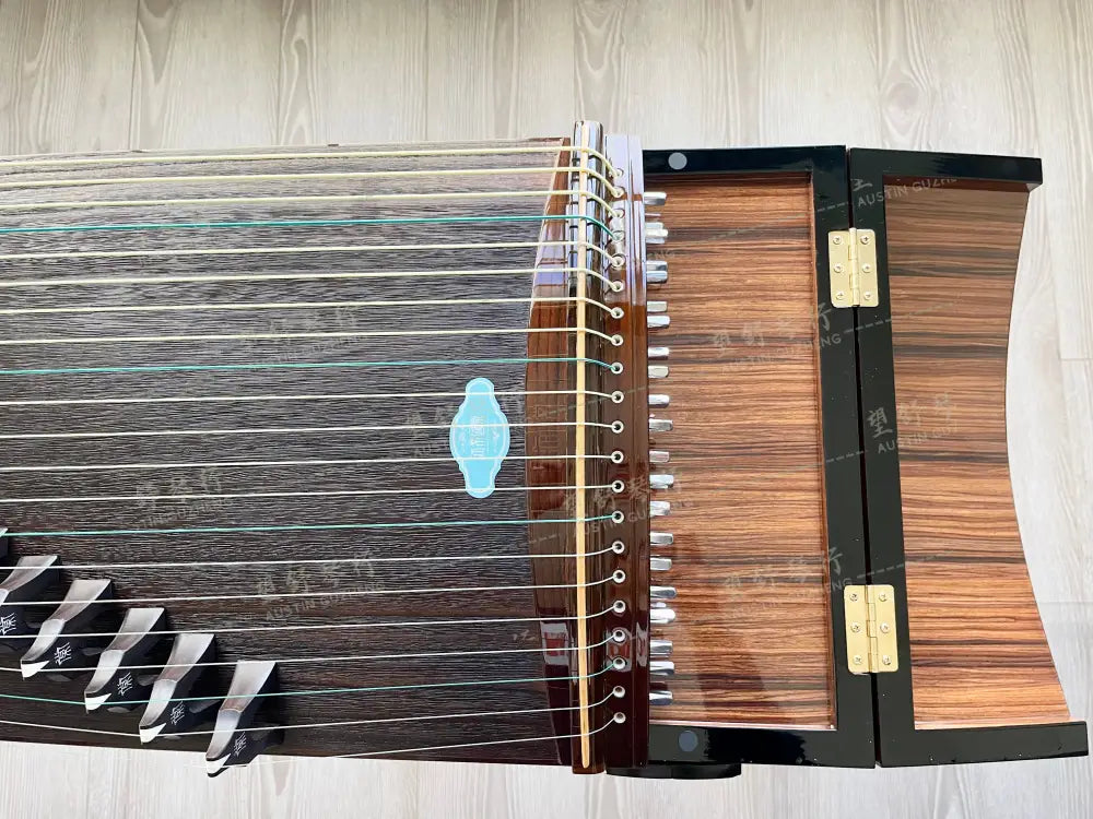 Haitang Guzheng 海棠国乐古筝 carved paulownia with embroidery 刺绣挖筝 YuWanFangLan 毓婉芳兰 East Indian Rosewood 阔叶黄檀