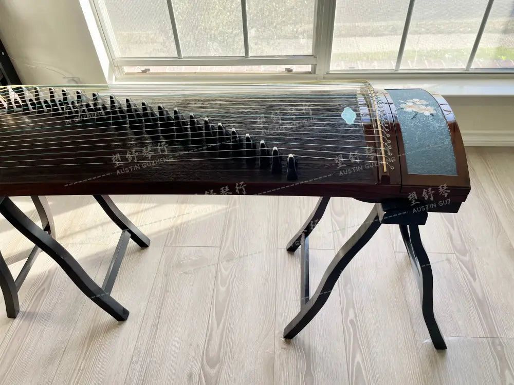 Haitang Guzheng 海棠国乐古筝 carved paulownia with embroidery 刺绣挖筝 YuWanFangLan 毓婉芳兰 East Indian Rosewood 阔叶黄檀