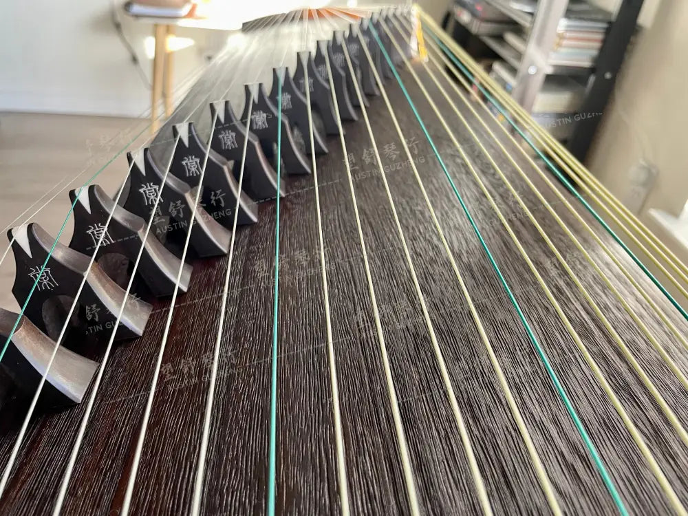 Haitang Guzheng 海棠国乐古筝 carved paulownia with embroidery 刺绣挖筝 YuWanFangLan 毓婉芳兰 East Indian Rosewood 阔叶黄檀