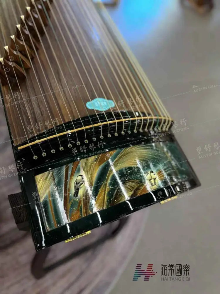 Haitang Guzheng 海棠国乐古筝 carved paulownia with painting 挖筝 Bixi 碧玺 East Indian Rosewood 阔叶黄檀