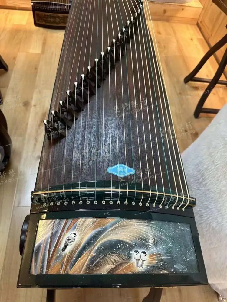 Haitang Guzheng 海棠国乐古筝 carved paulownia with painting 挖筝 Bixi 碧玺 East Indian Rosewood 阔叶黄檀