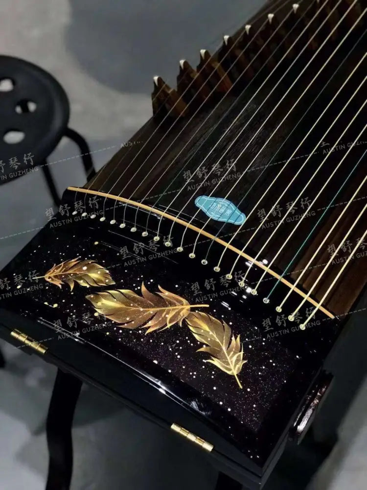 Haitang Guzheng 海棠国乐古筝 carved paulownia with painting 挖筝 Golden Autumn Jinqiu 金秋 East Indian Rosewood 阔叶黄檀
