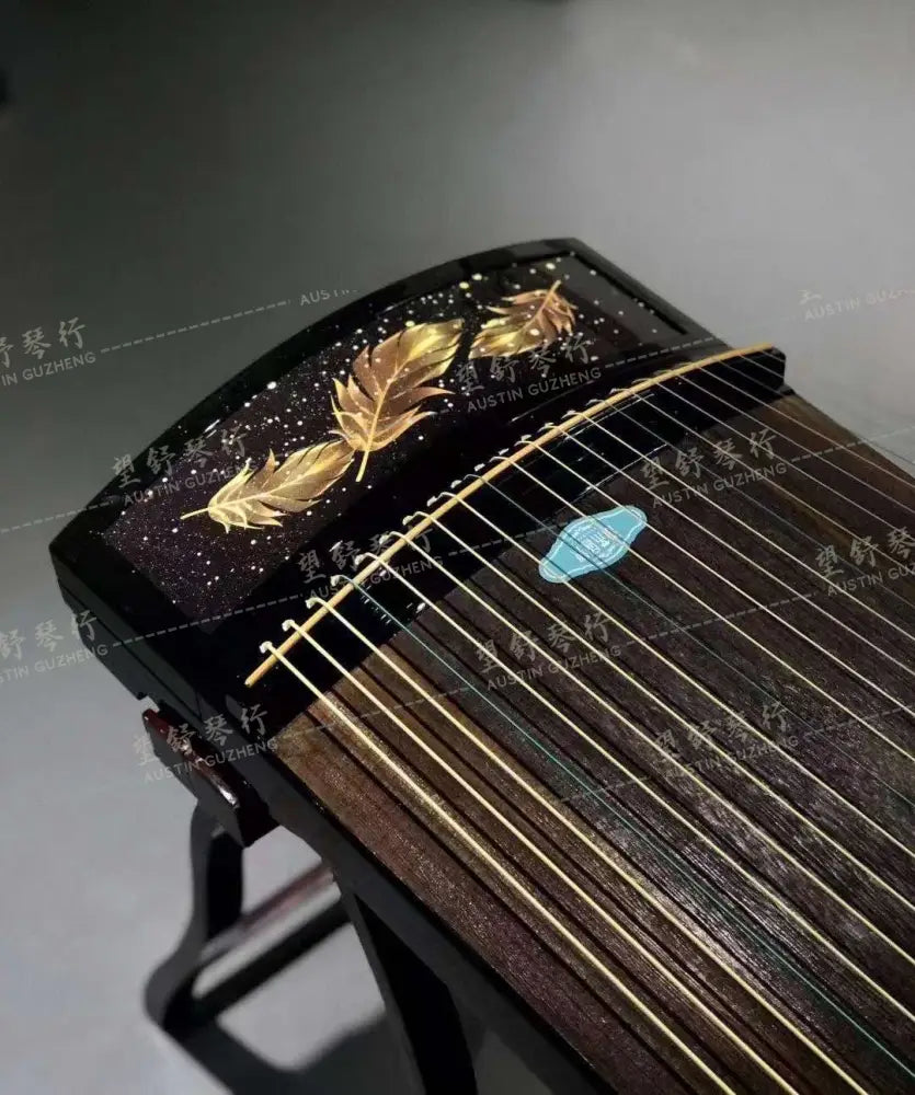 Haitang Guzheng 海棠国乐古筝 carved paulownia with painting 挖筝 Golden Autumn Jinqiu 金秋 East Indian Rosewood 阔叶黄檀