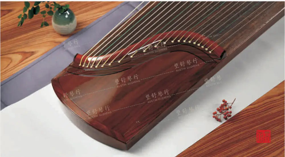Haitang Guzheng 海棠国乐古筝plain carved paulownia 素面挖筝 Hongpu 泓璞 East Indian Rosewood 阔叶黄檀