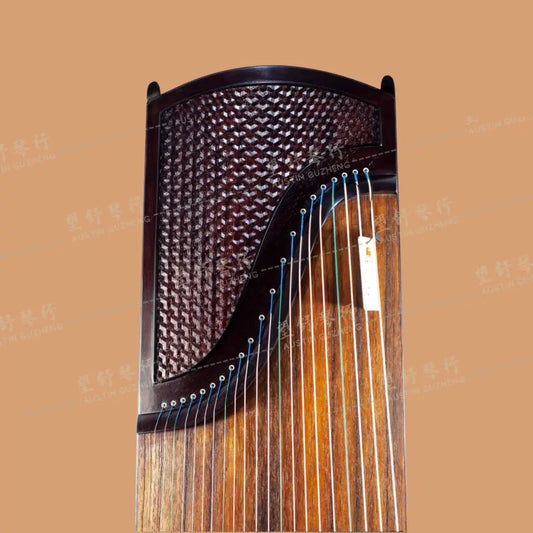 Huali Guzheng 上海华黎古筝 East Indian Rosewood 阔叶黄檀 sculpted armour 浮雕金戈铁马 East Indian Rosewood 阔叶黄檀