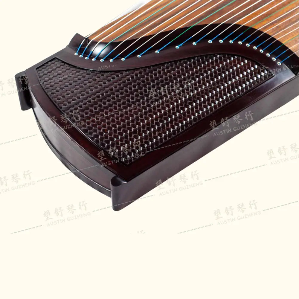 Huali Guzheng 上海华黎古筝 East Indian Rosewood 阔叶黄檀 sculpted meadow 浮雕田园牧歌 East Indian Rosewood 阔叶黄檀