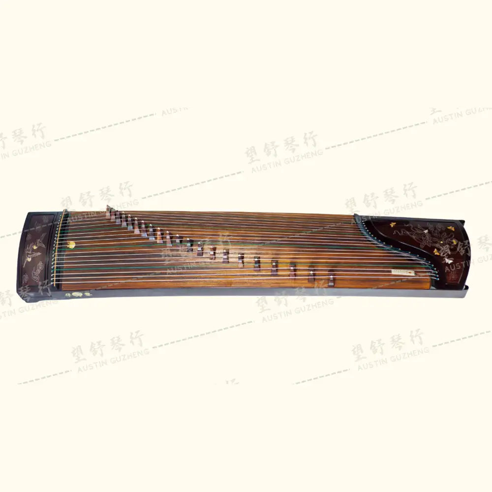 Huali Guzheng 上海华黎古筝 East Indian Rosewood 阔叶黄檀 silver thread and shell inlay 银丝彩贝沉鱼落雁 East Indian Rosewood 阔叶黄檀