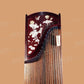 Huali Guzheng 上海华黎古筝 East Indian Rosewood 阔叶黄檀 with shell inlay lotus leaves and flowers 彩贝荷塘月色 East Indian Rosewood