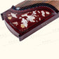 Huali Guzheng 上海华黎古筝 East Indian Rosewood 阔叶黄檀 with shell inlay lotus leaves and flowers 彩贝荷塘月色 East Indian Rosewood