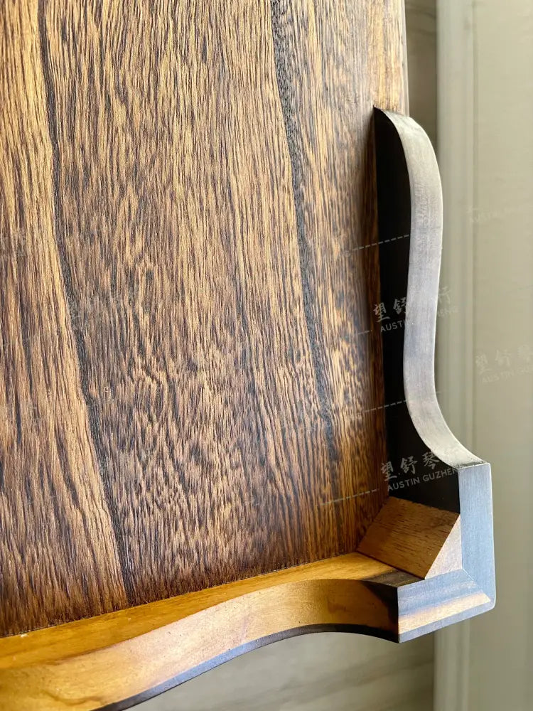 Huali Guzheng 上海华黎古筝 Ebony Wood 黑檀 with sculpted lotus flowers 木浮雕步步生莲 Ebony 黑檀