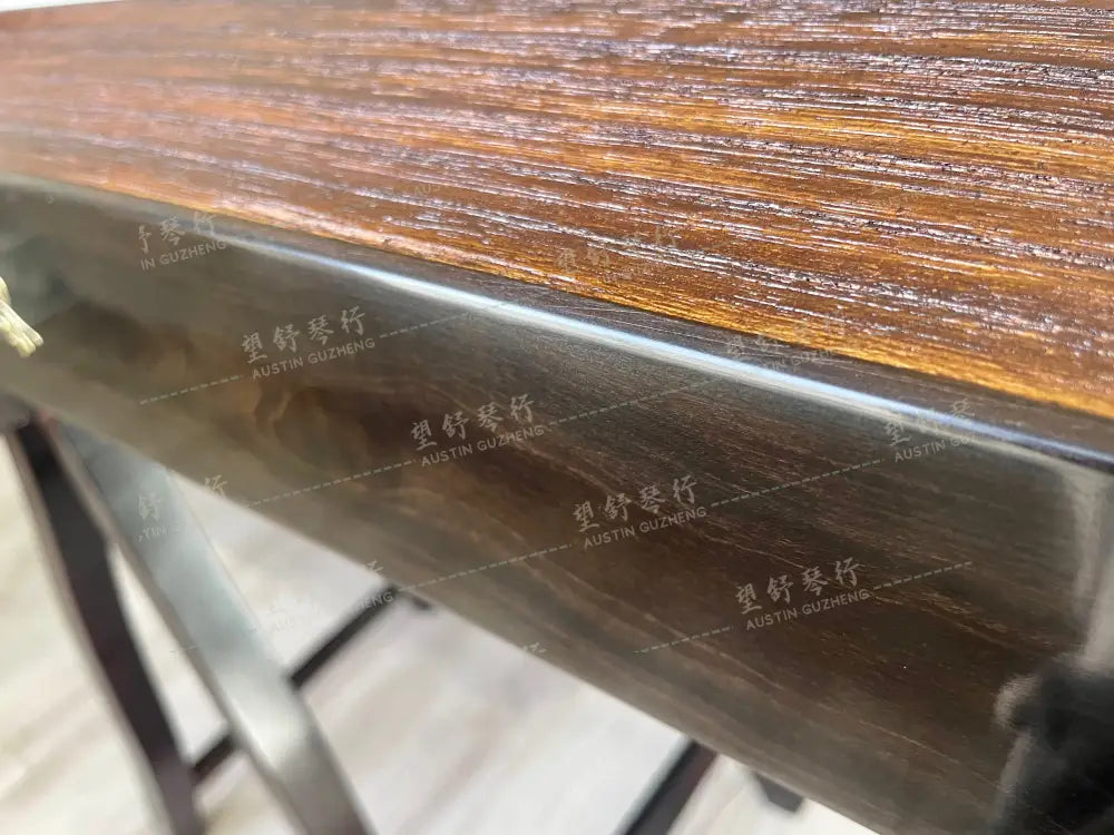 Huali Guzheng 上海华黎古筝 Ebony Wood 黑檀 with shell inlay birds and flowers 贝雕鸟语花香 Ebony 黑檀