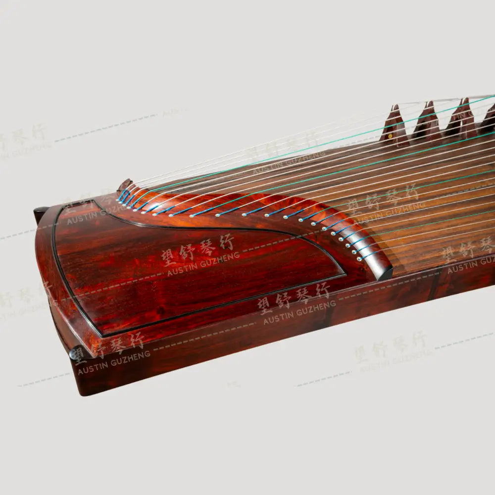 Huali Guzheng 上海华黎古筝 Indian Rosewood Pterocarpus santalinus 印度小叶紫檀素面 Pterocarpus santalinus 印度小叶紫檀