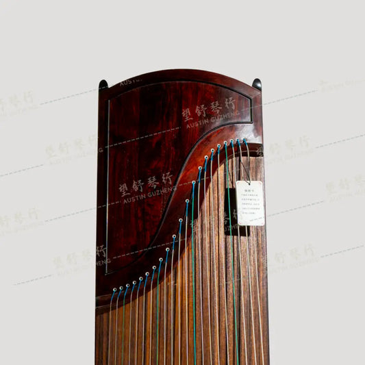 Huali Guzheng 上海华黎古筝 Indian Rosewood Pterocarpus santalinus 印度小叶紫檀素面 Pterocarpus santalinus 印度小叶紫檀