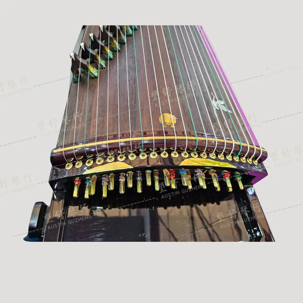 Huali Guzheng 上海华黎古筝 Madagascar Rosewood 玫瑰紫檀 Gold Foil With Lacquer Painting 金箔漆画 Madagascar Rosewood 玫瑰紫檀