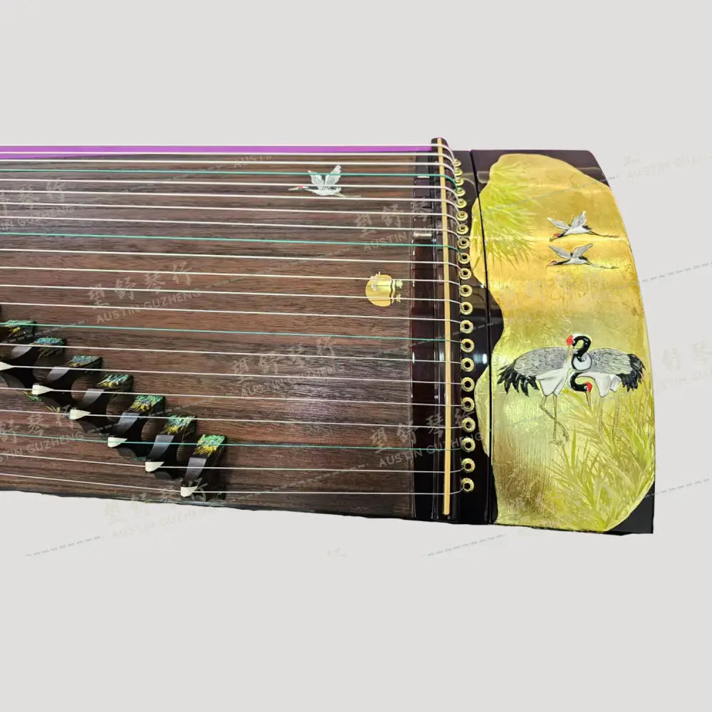 Huali Guzheng 上海华黎古筝 Madagascar Rosewood 玫瑰紫檀 Gold Foil With Lacquer Painting 金箔漆画 Madagascar Rosewood 玫瑰紫檀