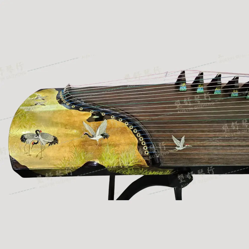 Huali Guzheng 上海华黎古筝 Madagascar Rosewood 玫瑰紫檀 Gold Foil With Lacquer Painting 金箔漆画 Madagascar Rosewood 玫瑰紫檀