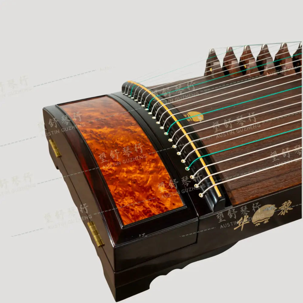 Huali Guzheng 上海华黎古筝 Madagascar Rosewood with Knot Veneer玫瑰紫檀木瘤 Madagascar Rosewood 玫瑰紫檀