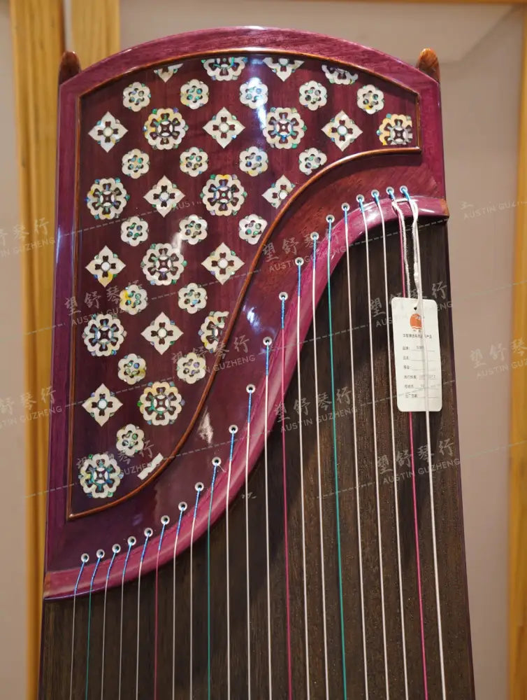 Huali 华黎｜Purple Bubinga 紫花梨 shell inlay 贝雕宝相花 华光 “Huaguang” Bubinga 花梨木