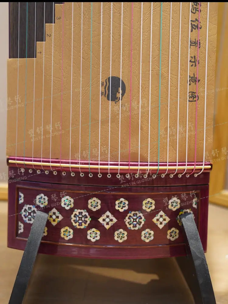 Huali 华黎｜Purple Bubinga 紫花梨 shell inlay 贝雕宝相花 华光 “Huaguang” Bubinga 花梨木