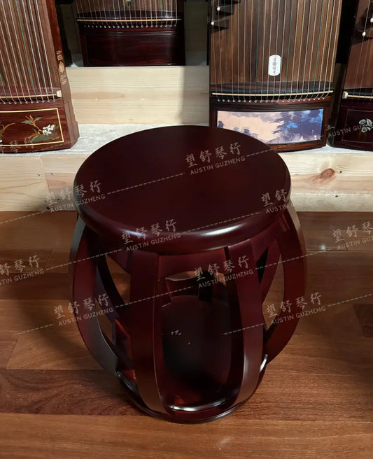 Round Guzheng Stool. Traditional Chinese Stool.