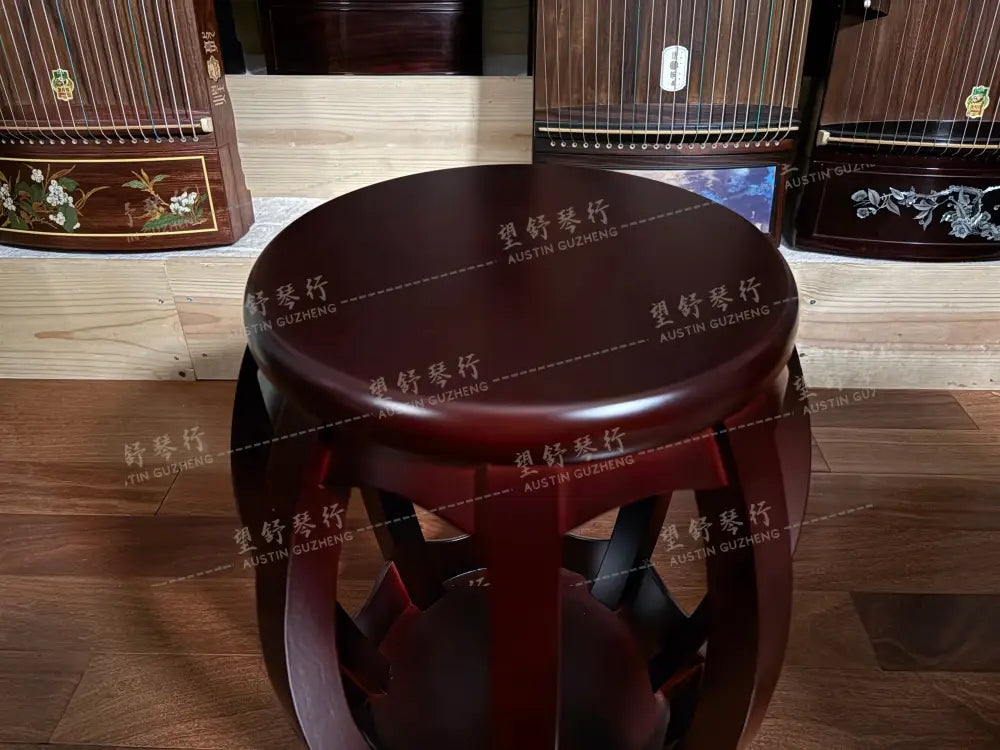 Round Guzheng Stool. Traditional Chinese Stool.