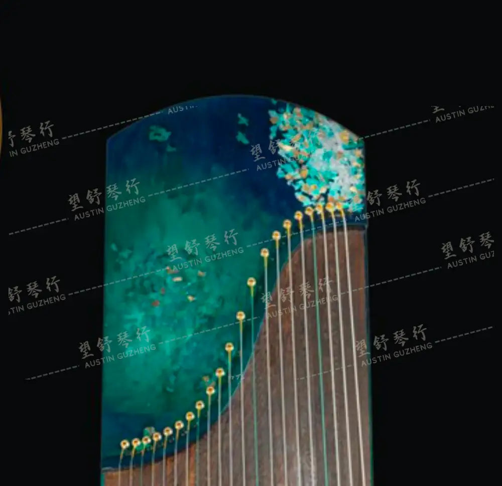 Songbo guzheng 松柏大漆古筝 青翡 Qing Fei DQ163-1