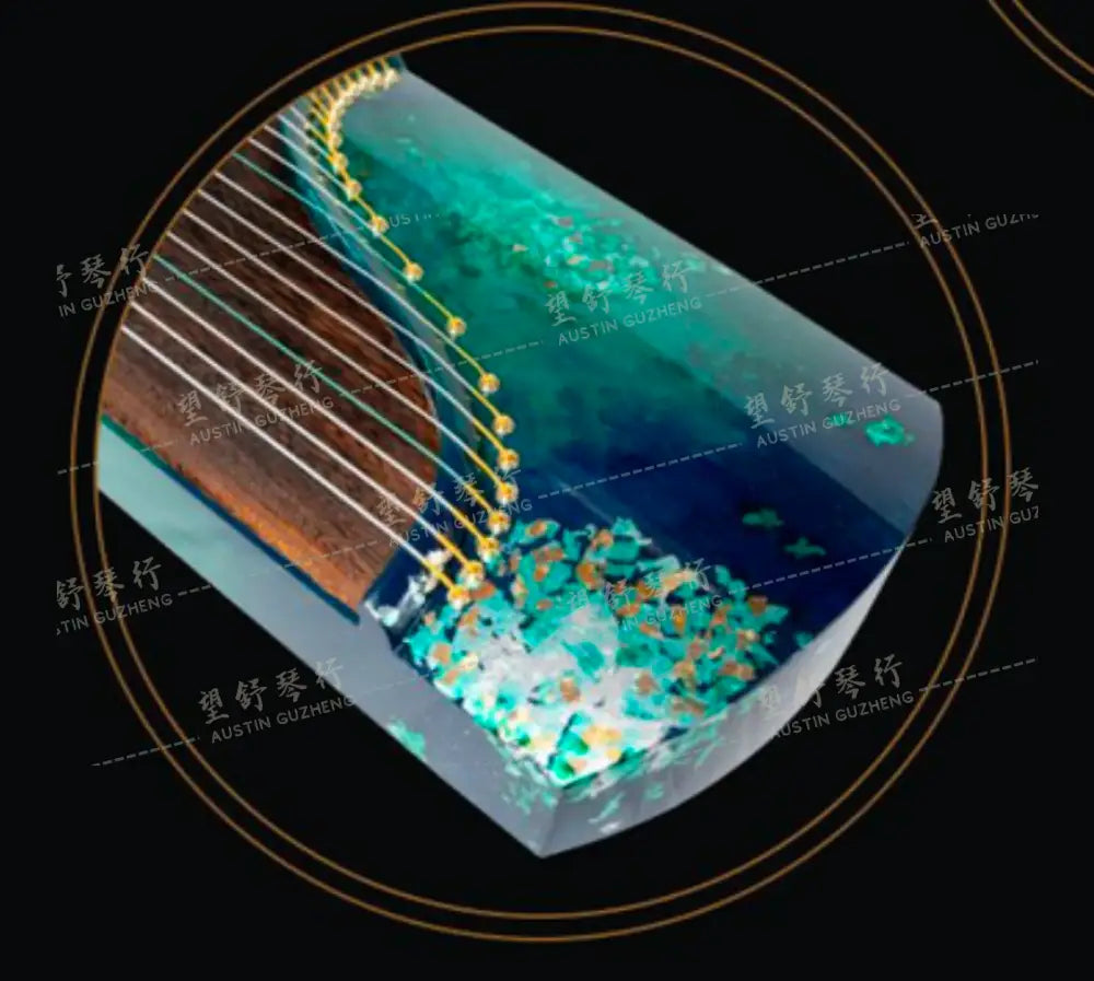 Songbo guzheng 松柏大漆古筝 青翡 Qing Fei DQ163-1