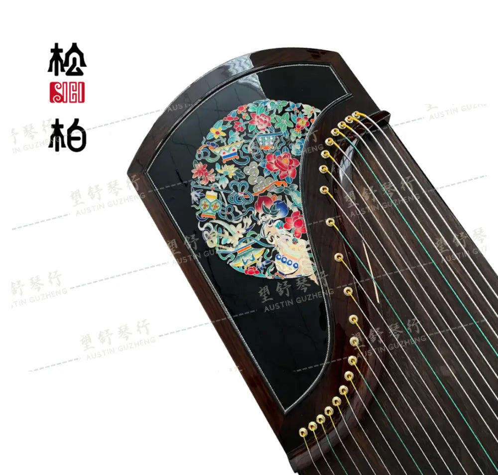 Songbo guzheng 松柏古筝｜挖筝 carved ｜ 秀吉祥 Xiu Ji Xiang WASB163-2 ...