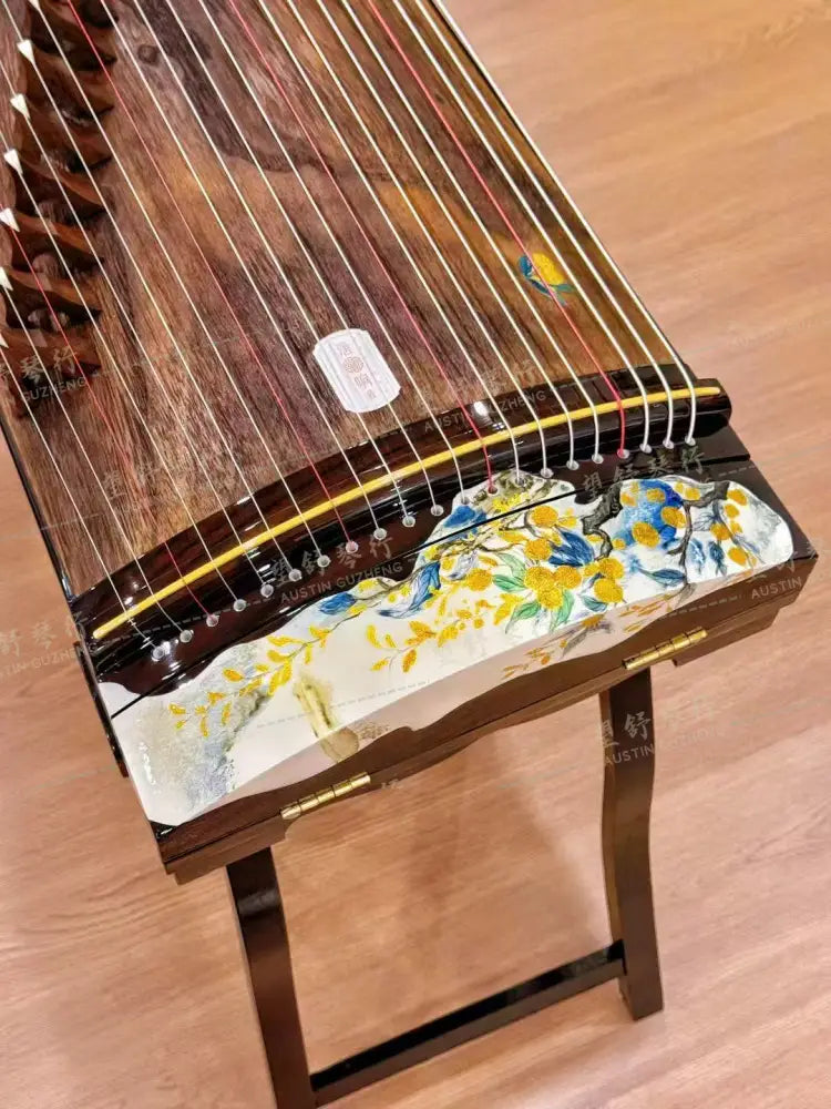 Tangxiang 唐响 | 橘子海 半挖小古筝 Ocean of Oranges - 118cm 46.5inch Travel Sized Soundboard Carved East Indian Rosewood 阔叶黄檀