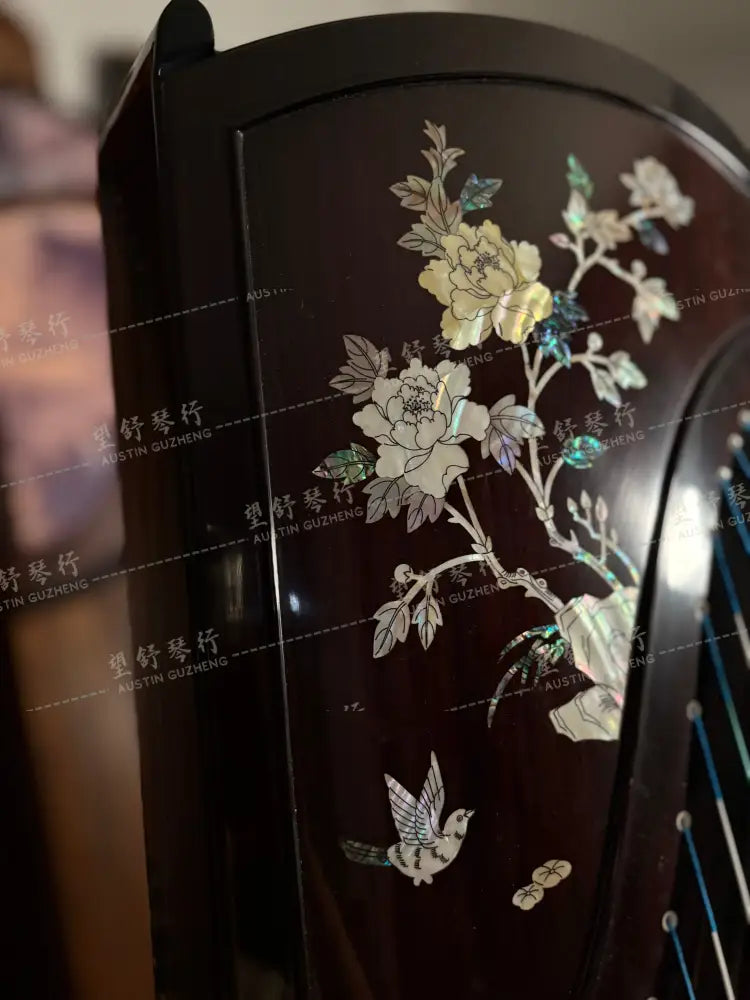 [teaching-like new] Huali 华黎 | East Indian Rosewood 阔叶黄檀 with shell inlay flowers 彩贝国色天香 East Indian Rosewood 阔叶黄檀